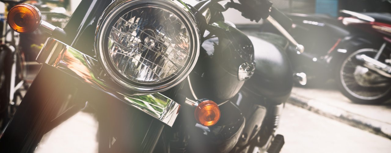 Good Looking Front End Of A Motorcycle Getting Ready For Transport